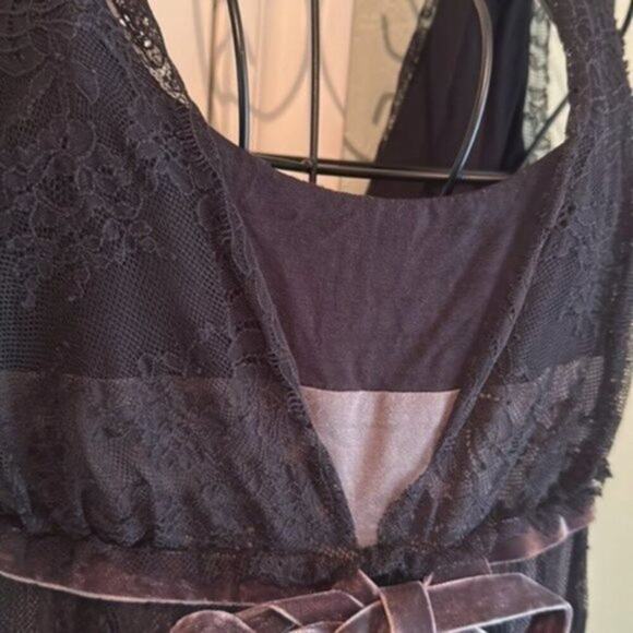 Robert Rodriguez Black Lace Gray Jersey Top M - Picture 3 of 5